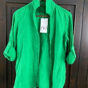 Zara linen shirt